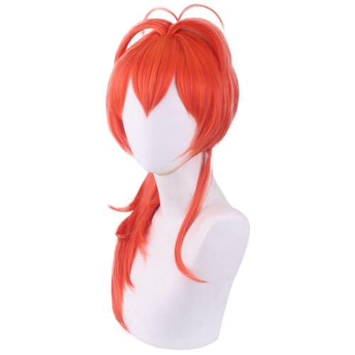 Genshins Impacts Diluc Ragnvindr Party Cosplay Anime Cosplay Perücke Synthetische Perücken Mädchen Frauen Männer Perücken von OHORTLNB