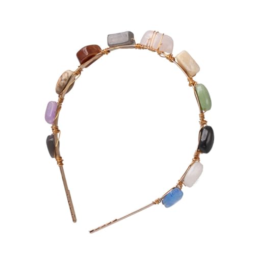 OHPHCALL 1stück Stilvolles Haarband Mit Bunten Steinen Für Frauen Und Mädchen Für Strandurlaube Und Festliche Anlässe Attraktives Modisches Accessoire Für Jeden Tag Und Besondere von OHPHCALL