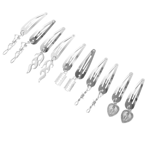 OHPHCALL 5 Paar Haarspangen Im Gothic-stil Metall-haarnadel mit Druckknopf für Frauen und Mädchen Gothic-haar-accessoires von OHPHCALL