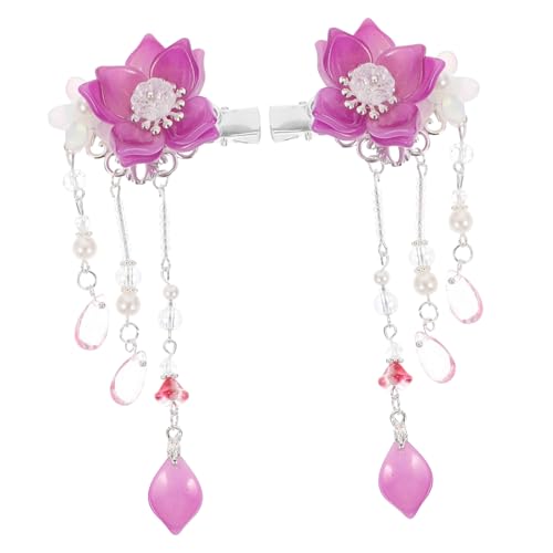 OHPHCALL 1 Paar Haarnadel-kopfbedeckung Haar-edelstein-stempel Haarschmuck Haarklammer Haarspangen Für Damen Haaranhänger Topper Aus Menschlichem Haar Silberne Haarspangen Haarstock Abs von OHPHCALL