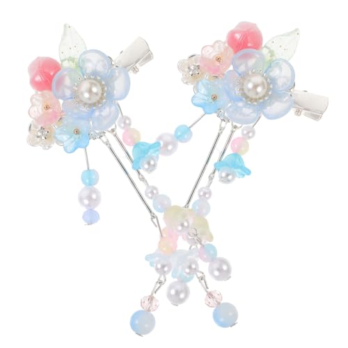 OHPHCALL Chinesische Blumen-haarspangen Mit Quasten Für Damen Hanfu-haarschmuck Aus Sicherem Material Haarspangen Für Frauen Im Alltag Partys von OHPHCALL