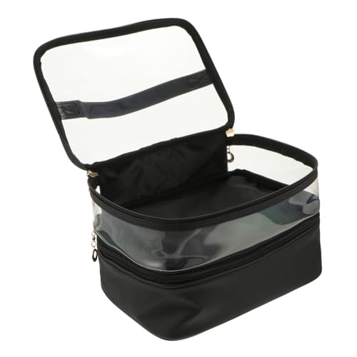 OHPHCALL 1stück Doppelstöckige Kosmetiktasche Für Damen Tragbare Make-up Aufbewahrungstasche Für Reisen Und Outdoor-aktivitäten Große Kapazität von OHPHCALL