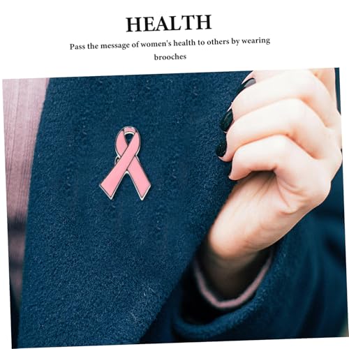 OHPHCALL 10 Stück Rosa Broschen für Brustkrebsbewusstsein Faderesistente Anstecknadeln aus Legierung Elegantes Design für Frauengruppen und Kampagnen zur Prävention und Unterstützung von OHPHCALL