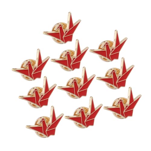 OHPHCALL 10 Stück Teiliges Origami Anstecknadel Niedliche Cartoon Broschen aus Legiertem Leichte Kompakte Abzeichen für Rucksäcke Taschen und Pullover Vielseitiger Modeschmuck für Alltag von OHPHCALL