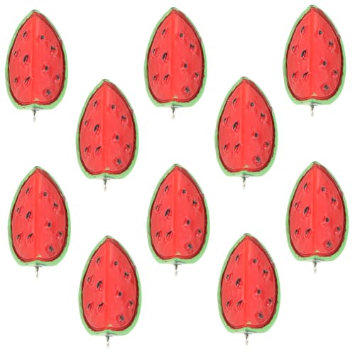 OHPHCALL 10 Stück Teiliges Wassermelonen Anhänger Realistische Frucht Charms für DIY Schmuckherstellung Ohrschmuck Halsketten Armbänder und Schlüsselanhänger Farbenfroh und Detailgetreu von OHPHCALL