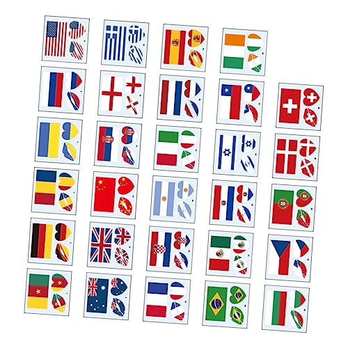 OHPHCALL 116stücke Wasserdichte Flaggen Tattoos Für Gesicht Und Körper Temporäre Patriotische Aufkleber Für Sportveranstaltungen Dekorationen Designs von OHPHCALL