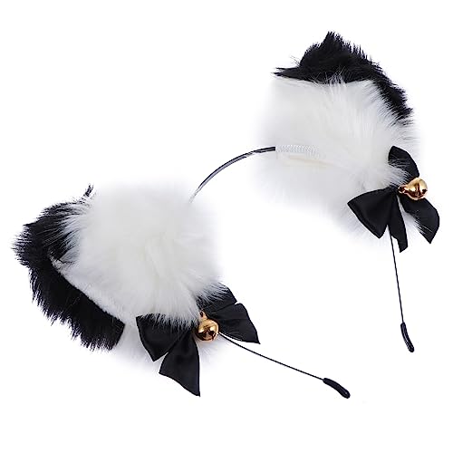OHPHCALL 1stück Katzenohren Haarreif Mit Schleife Und Glocke Cosplay Zubehör Für Partys Halloween Und Kostüme Kreative Und Charmante Haarschmuck Für Damen Und Mädchen von OHPHCALL