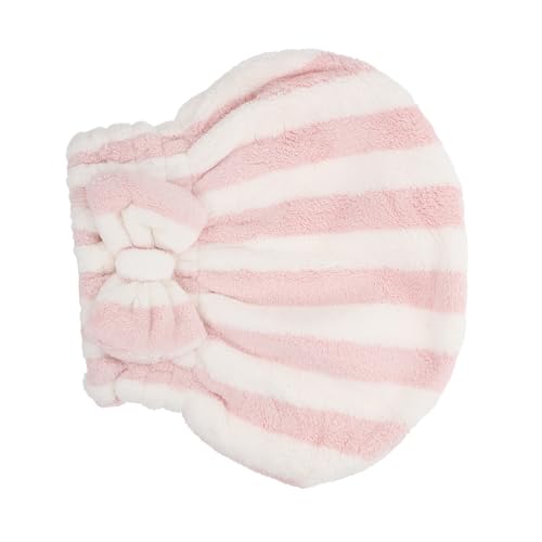 OHPHCALL 1stück Wasserabsorbierende Duschhaube Für Damen Praktische Einstellbare Und Schnell Trocknende Badekappe Aus Mikrofaser Gestreift Für Hause Spa von OHPHCALL