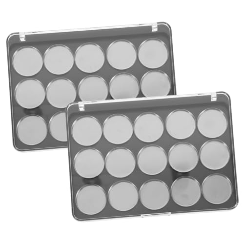OHPHCALL 2sätze Leere Highlighter-behälter Aus Klarem Material Nachfüllbare Kosmetik-container Lidschatten Und Blush-organizer Mit Fächern Für Reisen Und von OHPHCALL
