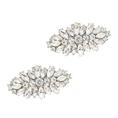 OHPHCALL 2 Stück Abnehmbare Legierungs schuhschnalle mit Strassbesatz Stilvolle Damenschuh dekoration Modische Clips für Flache Schuhe High Heels Hochzeit und Party von OHPHCALL