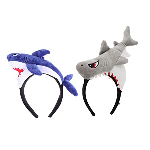 OHPHCALL 2er Set Cartoon Tier Stirnbänder Haifisch Und Tiger Kopfband Haarreifen Lustige Haaraccessoires Für Und Partys Ideale Kostümdekoration von OHPHCALL