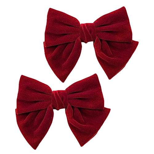 OHPHCALL 2stücke Bowknot Haarnadeln Flanell Haar-schmuck Zarte Kopfschmuck Für Damen Mädchen Party Hochzeit Alltag Gebrauch von OHPHCALL