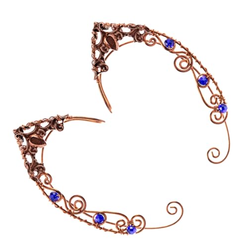 OHPHCALL 2 Stück Elegante Ohrclips Strasssteinen Luxuriöse Ohrklemmen aus Kupfer Glänzende Ohrschmuck für Damen und Mädchen Komfortabel und Sicher für Jubiläum und Valentinstag von OHPHCALL