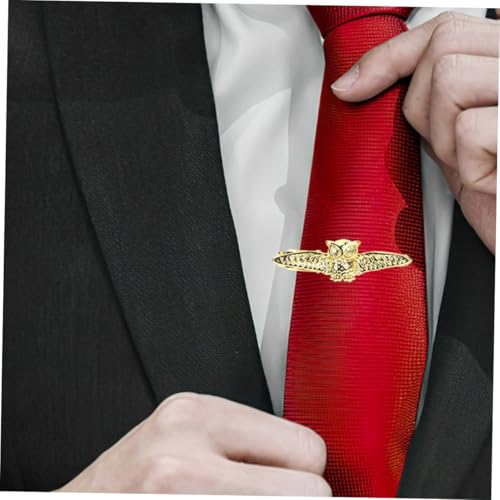 OHPHCALL 2 Stück Goldene Krawattenklammer Herren aus Langlebiger Zinklegierung Stilvoller Krawattenhalter für Business Hochzeit und Formelle Anlässe Sicherer Halt Elegantes Accessoire mit von OHPHCALL