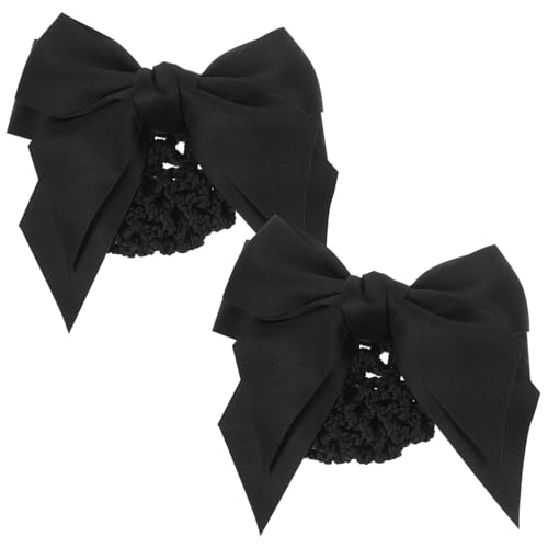 OHPHCALL 2stücke Haarknoten-netz Mit Schleife Eleganter Haarclip Für Damen Dekorative Haarnetze Haarzubehör Für Alltag Und Besondere Anlässe von OHPHCALL