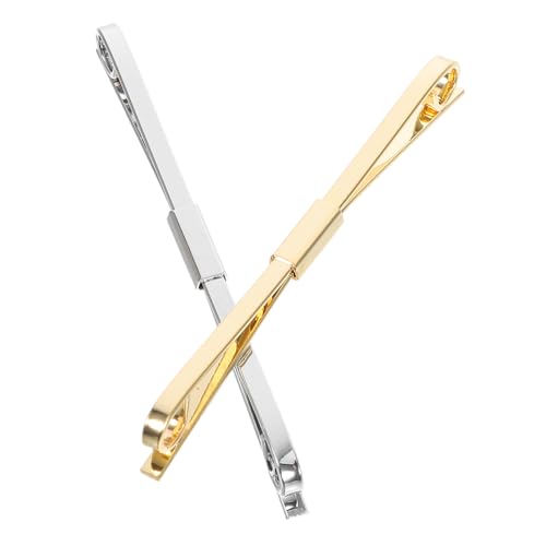 OHPHCALL 2 Stück Kupfer Cardigan Clips Chic Kragen Clips Brosche für Kleidung Gold Silber Perfektes Accessoire für Jede Gelegenheit von OHPHCALL