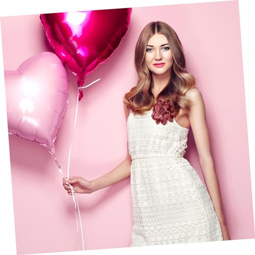 OHPHCALL 2 Stück Satin Rosenbrosche Handgefertigte Stoffblumen Anstecknadeln für Damen Vielseitige Corsage für Hochzeit Party Modeaccessoire in Rot und Altrosa von OHPHCALL