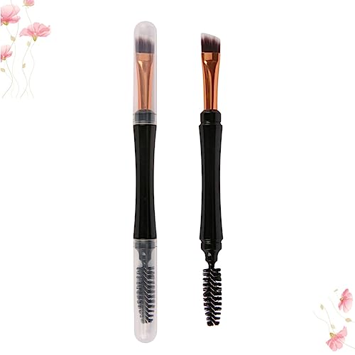 OHPHCALL 2st Mascara-bürste Mit Spiralstäben Doppelseitiger Make-up-pinsel Abgewinkelter Make-up-pinsel Augen-make-up-pinsel Augenbrauen-spoolie-pinsel Doppelt Verlängern Tragbar von OHPHCALL