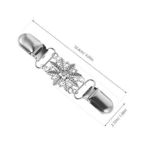 OHPHCALL 2 Stück Vintage Damen Schalclip Robustem Zinklegierung mit Elegantem Blumenmuster Vielseitig für Pullover Kleider und Blusen als Modisches Bekleidungszubehör von OHPHCALL