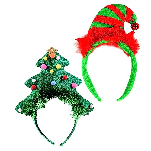 OHPHCALL 2stücke Clown-haarreifen Für Weihnachten Und Festlichkeiten Leichte Langlebige Kopfaccessoires Für Partys Und Cosplay Zufällige Designs von OHPHCALL