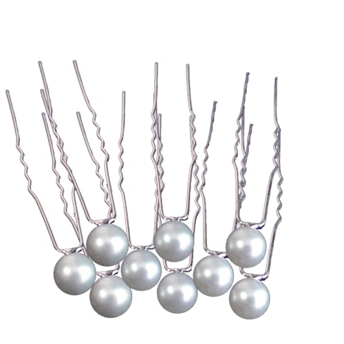 OHPHCALL Kopfschmuck 20 Stück Braut-Kopfschmuck Strass-Kopfschmuck Perlen-Haarnadel Hochzeit-Kopfschmuck Für Braut Strass-Haarspangen Damen-Haarnadel U-Förmige Haarnadel Hochzeit-Haarnadel von OHPHCALL