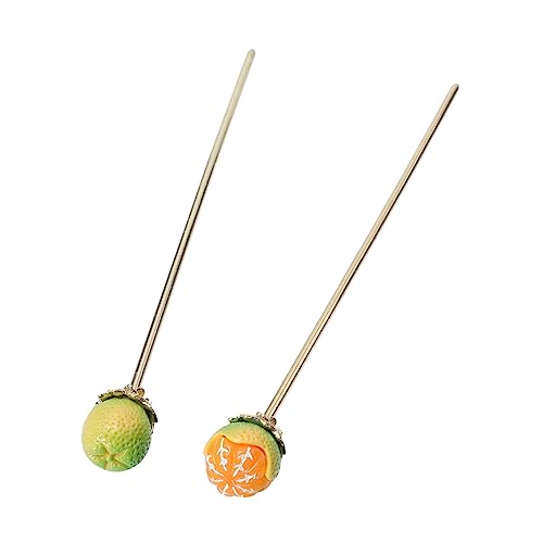 OHPHCALL 2stücke Schöne Orange Metall Haarnadeln Frauen Haar-accessoires All-match Kopfschmuck Für Mädchen Braut Hochzeit von OHPHCALL