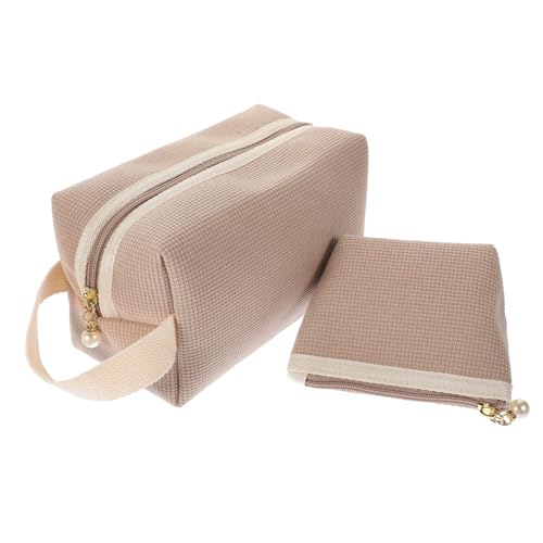OHPHCALL 2stücke Damen Kosmetiktaschen Leichte Make-up Aufbewahrung Praktische Und Tragbare Schminkpouches Für Reisen Für Lippenstift Und Kosmetik Cordura von OHPHCALL