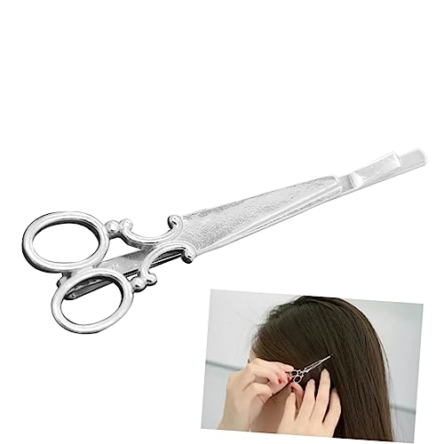 OHPHCALL 2er Set Scherenform Haarklammern Für Frauen Und ädchen Silberne Haarschmuck Clips Rutschfeste Barrettes Für Eleganten Look Und Täglichen Gebrauch von OHPHCALL