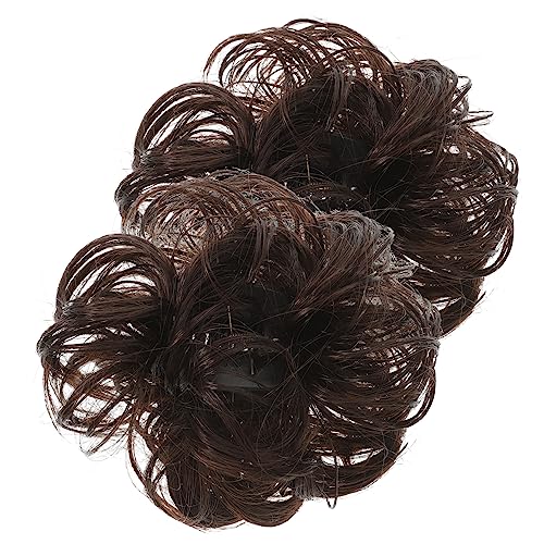 OHPHCALL 2pcs Clip Haarknoten Unsichtbare Falsche Haarspange Messy Bun Haarteile Für Frauen Lockige Haarverlängerungen von OHPHCALL