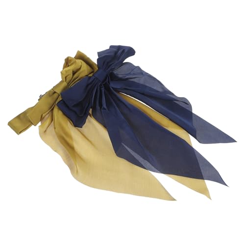 OHPHCALL 2stücke Teiliges Eleganter Haarschleifen Mit Federclips Für Damen Große Auffällige Haarspangen Und Senfgelb Für Modische Frisuren Und Pferdeschwänze von OHPHCALL