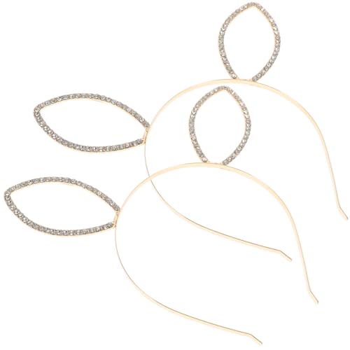 OHPHCALL 2stücke Cosplay Stirnband Strass Kaninchen Ohr Kopfstück Decor Kaninchen Kostüm Zubehör von OHPHCALL