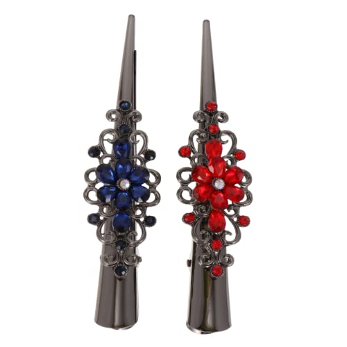 OHPHCALL 2st Hornclip Aus Strass Frauen Haarspange Glänzender Kopfschmuck Aus Strass Haarspangen Zum Stylen Von Schnitten Haarschmuck Zähne Haare Legierung Lockenwickler Strasssteine Braut von OHPHCALL