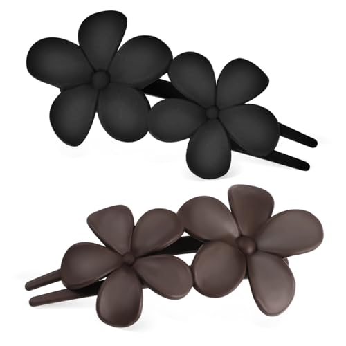 OHPHCALL 2stücke Flache Haarklammern Mit Blume Für Damen Matte Haarkrallen Lose Haarspangen Floraler Haarschmuck Für Brautjungfern Und Hochzeit von OHPHCALL