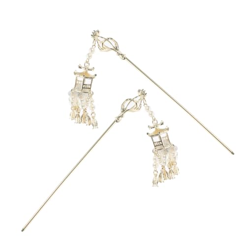 OHPHCALL 2stücke Haarstäbe Im Antiken Stil Mit Quaste Metallanhänger Für Damen-haarstyling Chinesischer Hanfu-stil Für Lange Haare Hairpins Für Chignons von OHPHCALL
