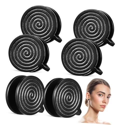 OHPHCALL 3 Paare Kreative Ohrclips für Damen Schwarze Runde Ohrstecker Hypoallergen Ohrloch für Langlebig und von OHPHCALL