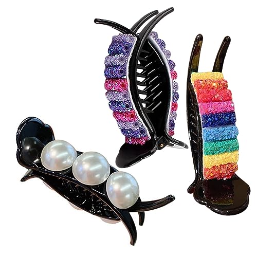 OHPHCALL 3stücke Teiliges Haar-clips Für Damen Farbige Haarklammern Für Verschiedene Anlässe Robuste Und Stilvolle Haaraccessoires Für Jede Frisur von OHPHCALL