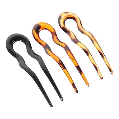 OHPHCALL 3 Stück Vintage-haarstäbe Französisches Haar U-förmiger Haarknoten Stark Und Leicht Für Frauen Haarschmuck von OHPHCALL