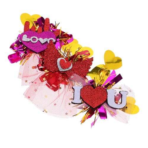 OHPHCALL 3stücke Teiliges Glitzer-haarspangen Für Valentinstag Dekorative Haaraccessoires Herzform Für Romantische Anlässe Und Partys Haarclips Für Frauen von OHPHCALL