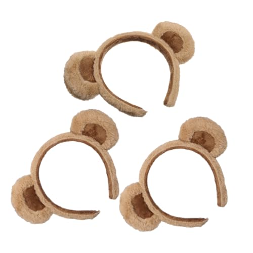OHPHCALL 3er Set Bärenohren Haarband üßes Flauschiges üsch Stirnband Für Frauen Und ädchen Cartoon Bärenohren Kostü Haarband Für Partys Und Cosplay Dekoration von OHPHCALL
