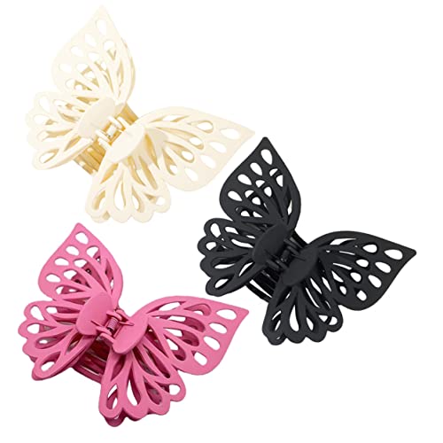 OHPHCALL 3stücke Teiliges Butterflügel Haarspangen Für Frauen Große Haarklammern Mauve Für Lange Haare Partys Und Alltag Rutschfest Und Komfortabel von OHPHCALL