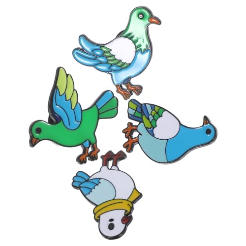 OHPHCALL 4 Stück Metall Friedensdove Broschen Langlebige Sorgfältig Gefertigte Anstecknadeln mit Friedenstaubenmotiv Schmuckpins für Kleidung Taschen Hüte und Schals als Hochzeitsbrosche von OHPHCALL