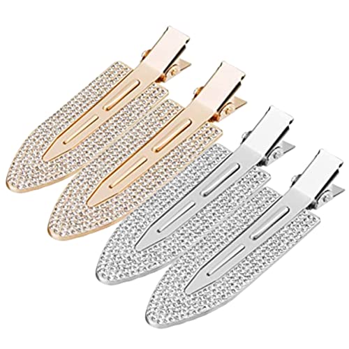 OHPHCALL Haarspange Aus Metall Mit Strasssteinen 4 Stück Keine Falten Make-up-haarspangen Für Frauen Funkelnde Haarspange Angenehm Anzufassen von OHPHCALL
