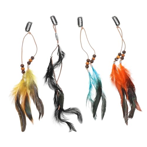 OHPHCALL 4stücke Teiliges Boho Haarschmuckset Mit Quasten Vintage Haaraccessoires Für Frauen Für Festivals Und Besondere Anlässe Einzigartiger Kopfschmuck Mit Holzperlen Und Robustem von OHPHCALL