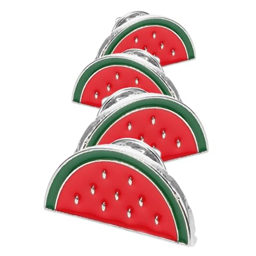 OHPHCALL 4 Stück Wassermelonen Anstecknadeln Broschen Cartoon Design Farbenfrohe Pins für Rucksäcke Kleidung Hüte Accessoires für Frauen Langlebig und Vielseitig im Sommer von OHPHCALL