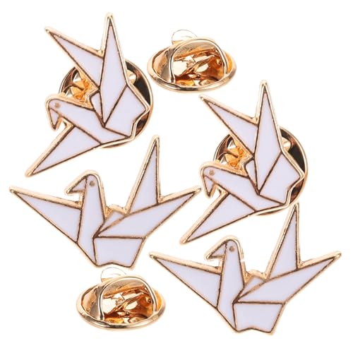 OHPHCALL 4 Teiliges Origami Broschen Niedliche Metall Anstecknadeln Kreative Cartoon Abzeichen Vielseitige Schmuckpins für Kleidung und Rucksäcke Robustes Zinklegierung Design von OHPHCALL