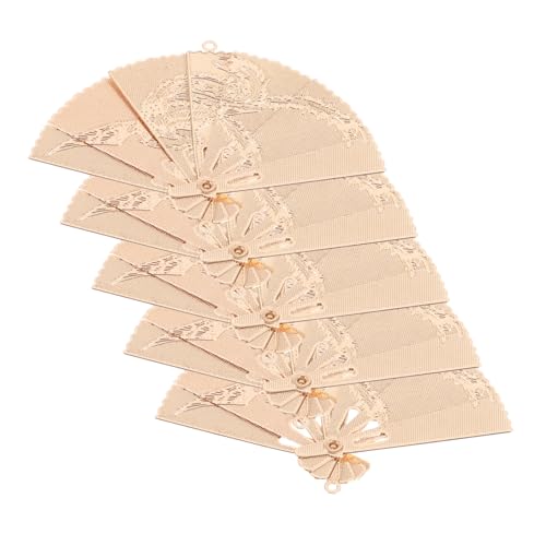 OHPHCALL 5 Stück Teiliges Kupfer Fan Anhänger Kleine Metall Ohrring Charms für Diy Schmuckherstellung Vintage Förmige Faltbare Mini Fächer als Schmuckzubehör für Hochzeitsgeschenke und von OHPHCALL