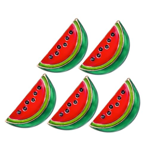 OHPHCALL 5 Stück Wassermelonen Broschen aus Zinklegierung Süße Anstecknadeln für Hemdkragen Schal Cardigan clips Modischer Schmuck für Damen und Herren Dekorative Kleidungsklammern von OHPHCALL