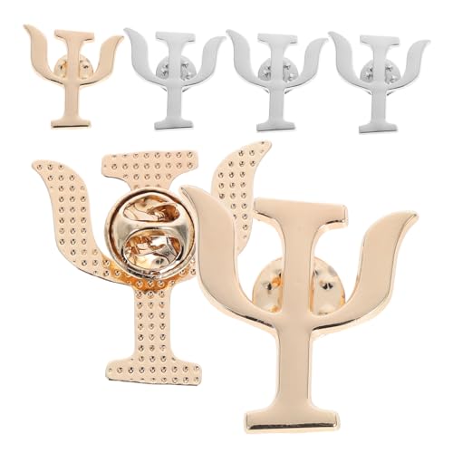 OHPHCALL 6 Stück Psychologie Broschen Teilig Vintage Design Retro Anstecknadeln aus Legierung in Gold und Silber für Ärzte Psychiater Pflegepersonal als Eleganter Schmuck für Kleidung und von OHPHCALL