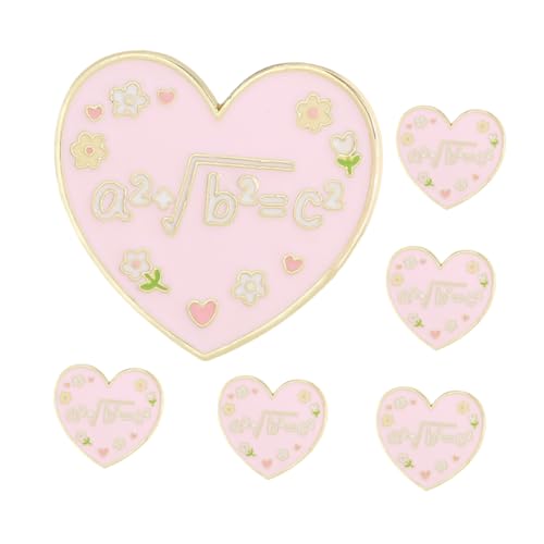 OHPHCALL 6 Stück Teiliges Herzförmige Anstecknadeln aus Legierung für Frauen Dekorative Broschen für Mäntel Schals und Pullover Sichere Befestigung Vielseitiges Schmuck-accessoire für von OHPHCALL