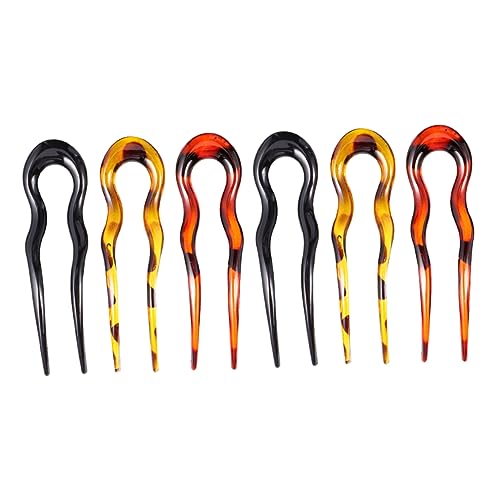 OHPHCALL 6stücke Teiliges Leopard-muster Haarnadeln U-förmig Haarspangen Für Für Hochzeiten Partys Und Alltag Stabil Und Für Langes Und Dickes Haar von OHPHCALL